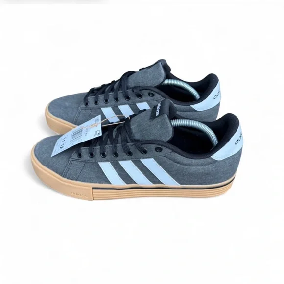 Size 11 Adidas Men's Gray and White Sneakers - Picture 5 of 7